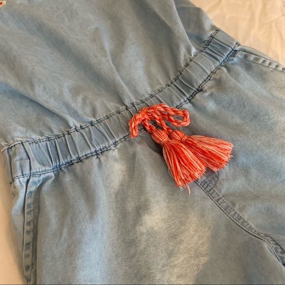 Joes Jeans Girls Chambray Embroidered Romper 6 - Picture 3 of 6